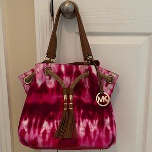 Micheal Kors pink tye-died bag.